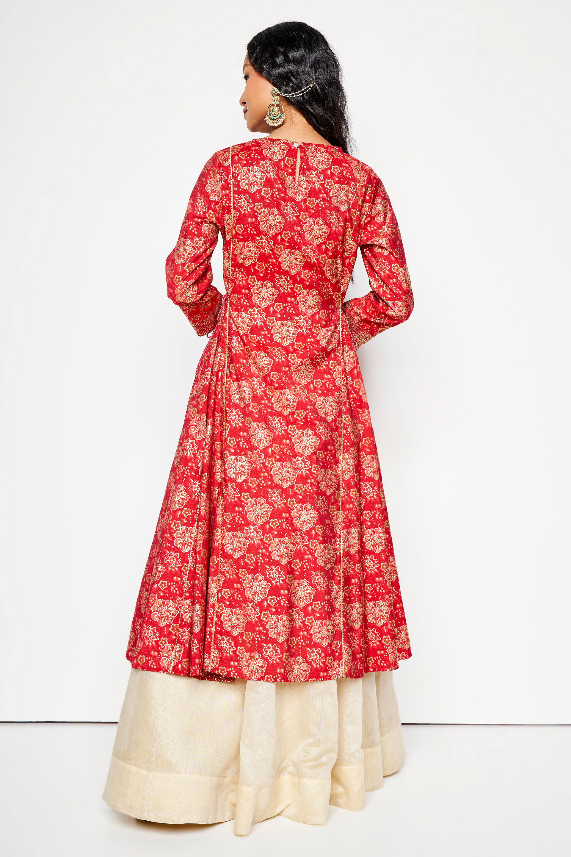 Saj Fit And Flare Kurta, Pink, image 7